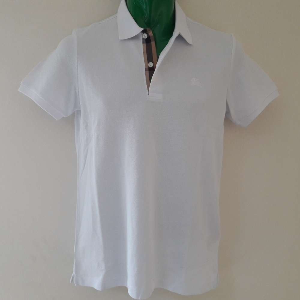 Burberry London England white polo shirt for men